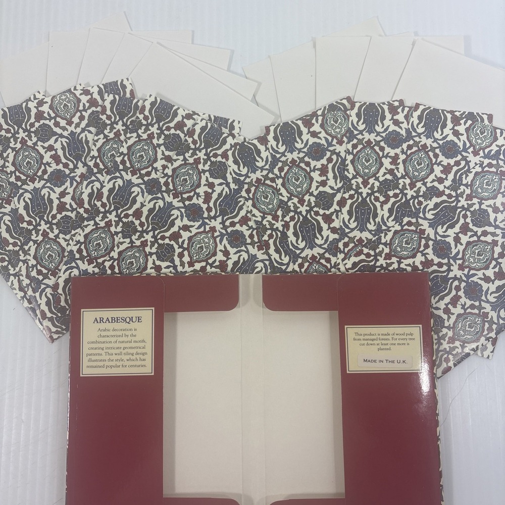 SB Publishing Vintage Notecards with envelopes UK Arabesque Ornate Arabic Design